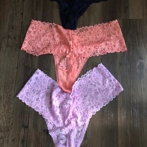 Victoria secret thong panties bundle of 3